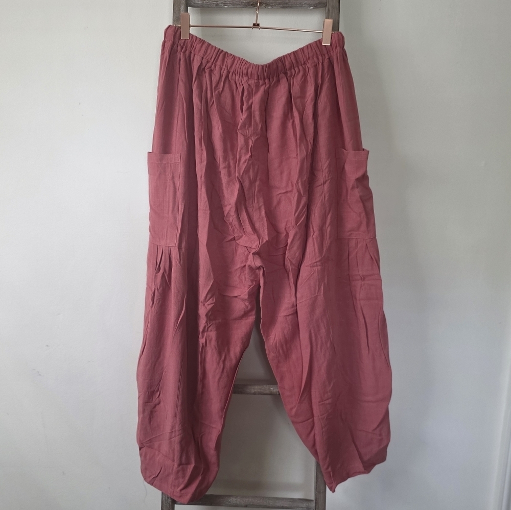 ⭐️40% Off⭐️ Tarse Linen Blend Wide Leg Palazzo Harem Pants - Picture 4 of 14